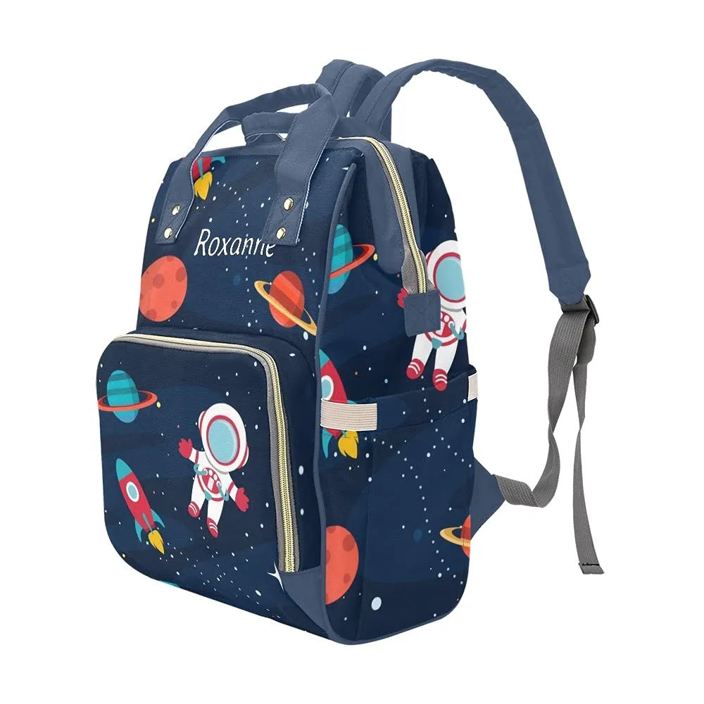 Galaxy Space Diaper Bags Backpack with Name Personalized Nursing Nappy Bag Travel Tote Bag Gifts