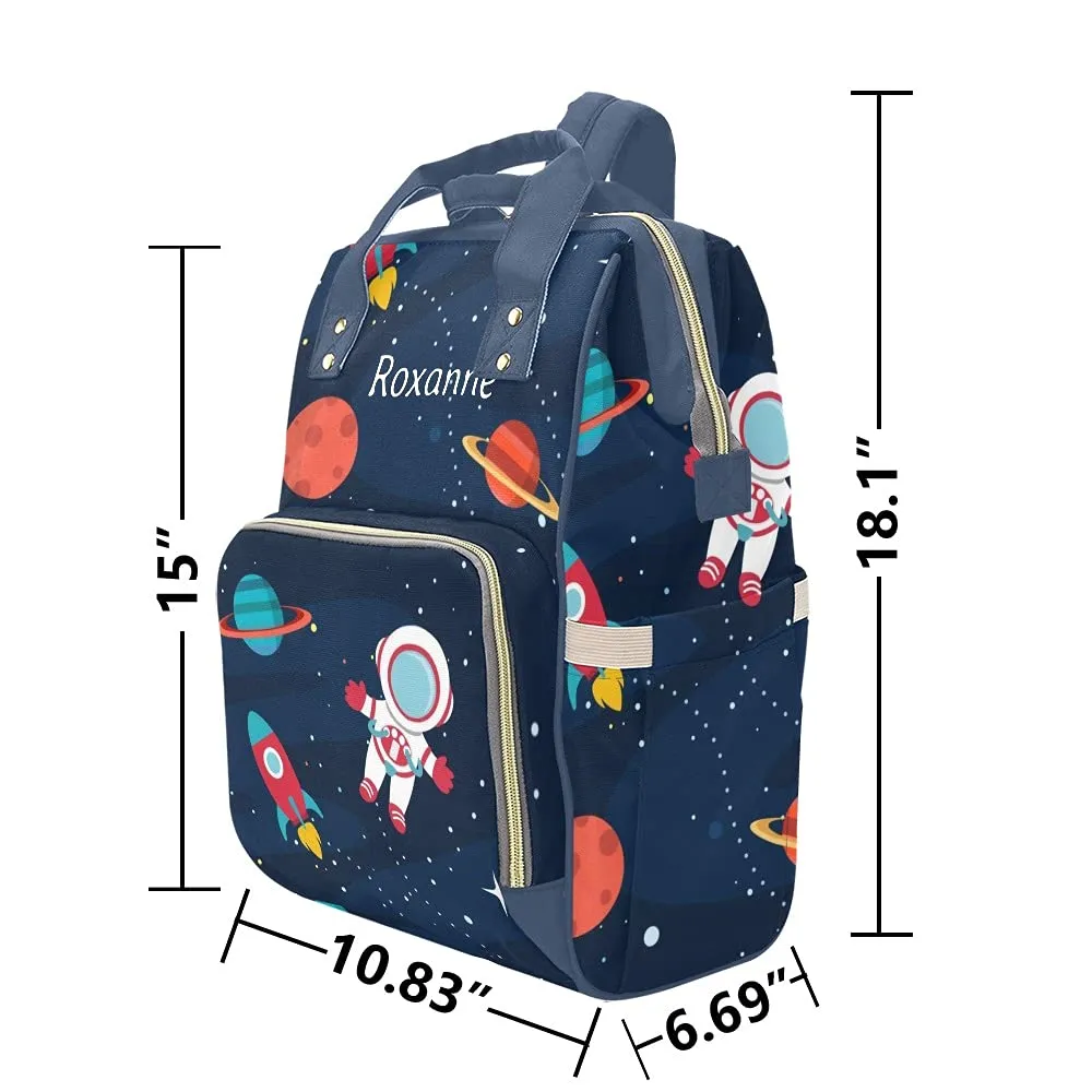 Galaxy Space Diaper Bags Backpack with Name Personalized Nursing Nappy Bag Travel Tote Bag Gifts