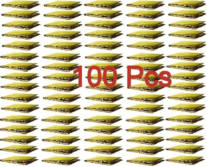 GALAXYLENSE Emergency Mylar Thermal Blanket for Survival First Aid Kits Army Outdoors Hiking Camping Bug Out Trauma Desert All Weather Condition Protection (100 Packs Gold)
