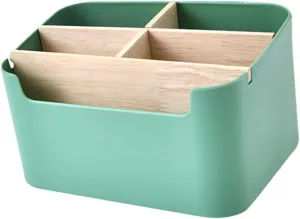 GANAZONO Storage Boxes Lids Creative Plastic Storage Holder Health-safe Abs Wood for Friends Family