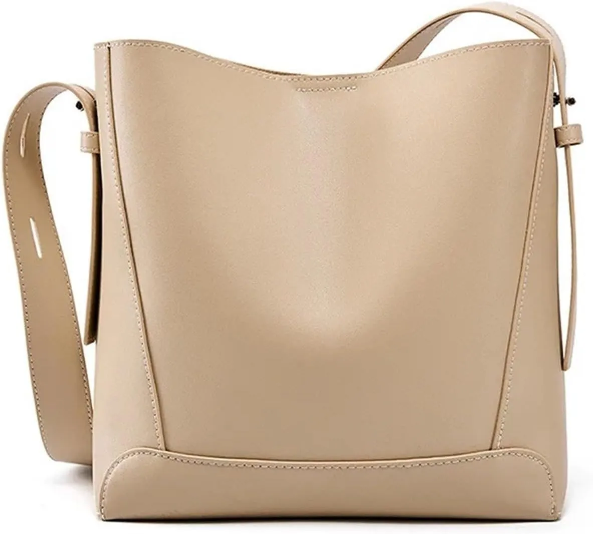 Genuine Leather Women's Bag Crossbody Bag One Shoulder Large Capacity Bucket Bag