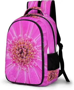 Gerbera Flower Isolate on Whtie Background_1 Laptop Backpack Travel Bags Daypack Durable Work Camping Hiking Back Packs for Women Men