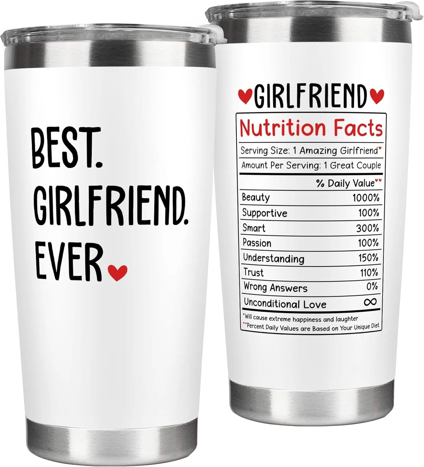 Gifts for Girlfriend - Gift Ideas for Her - Girlfriend Gifts for Women, Couple - Anniversary, Birthday, Valentines Gift Ideas - Romantic Love for Her- 20 Oz Stainless Steel Tumbler