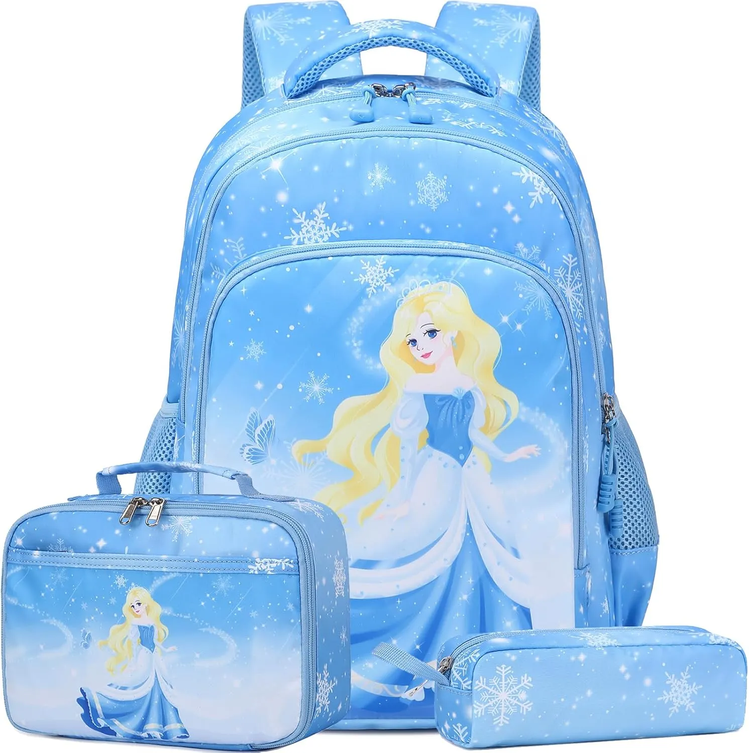 Girls Backpack for Elementary Unicorn Backpack Kids Backpack School Bookbag for Girls 3 in 1 Set Back to School