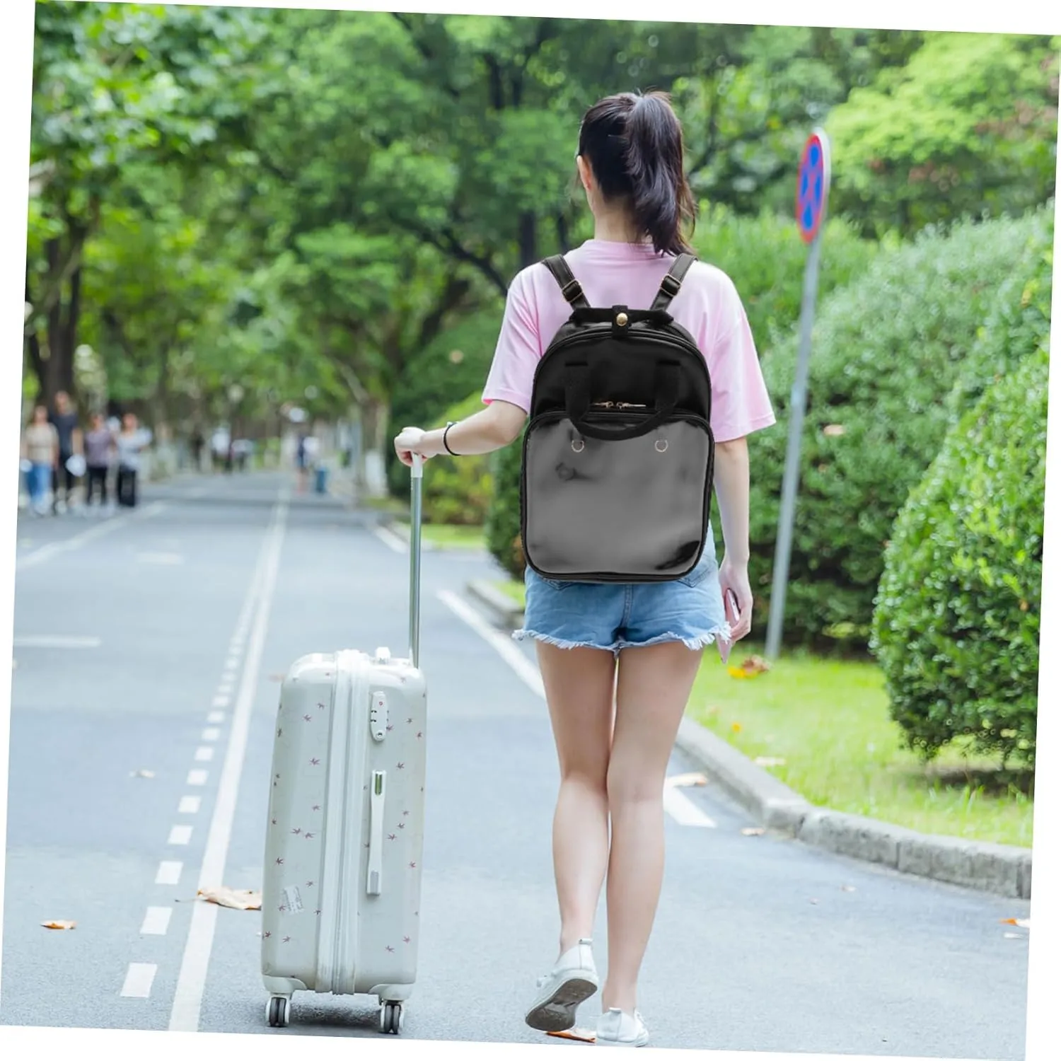 Girls School Backpacks Pvc Bag for Girls Fashion Satchel Comfortable Shoulder Straps Multi-purpose Bag