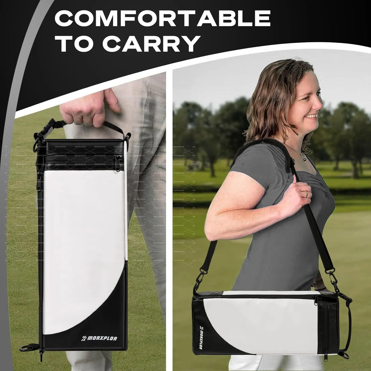 Golf Cooler Bag - 6 Can Insulated Beer Sleeve Soft Cooler, Small Hidden Golf Cart Accessories for Men,Golf Club Bag Accessories