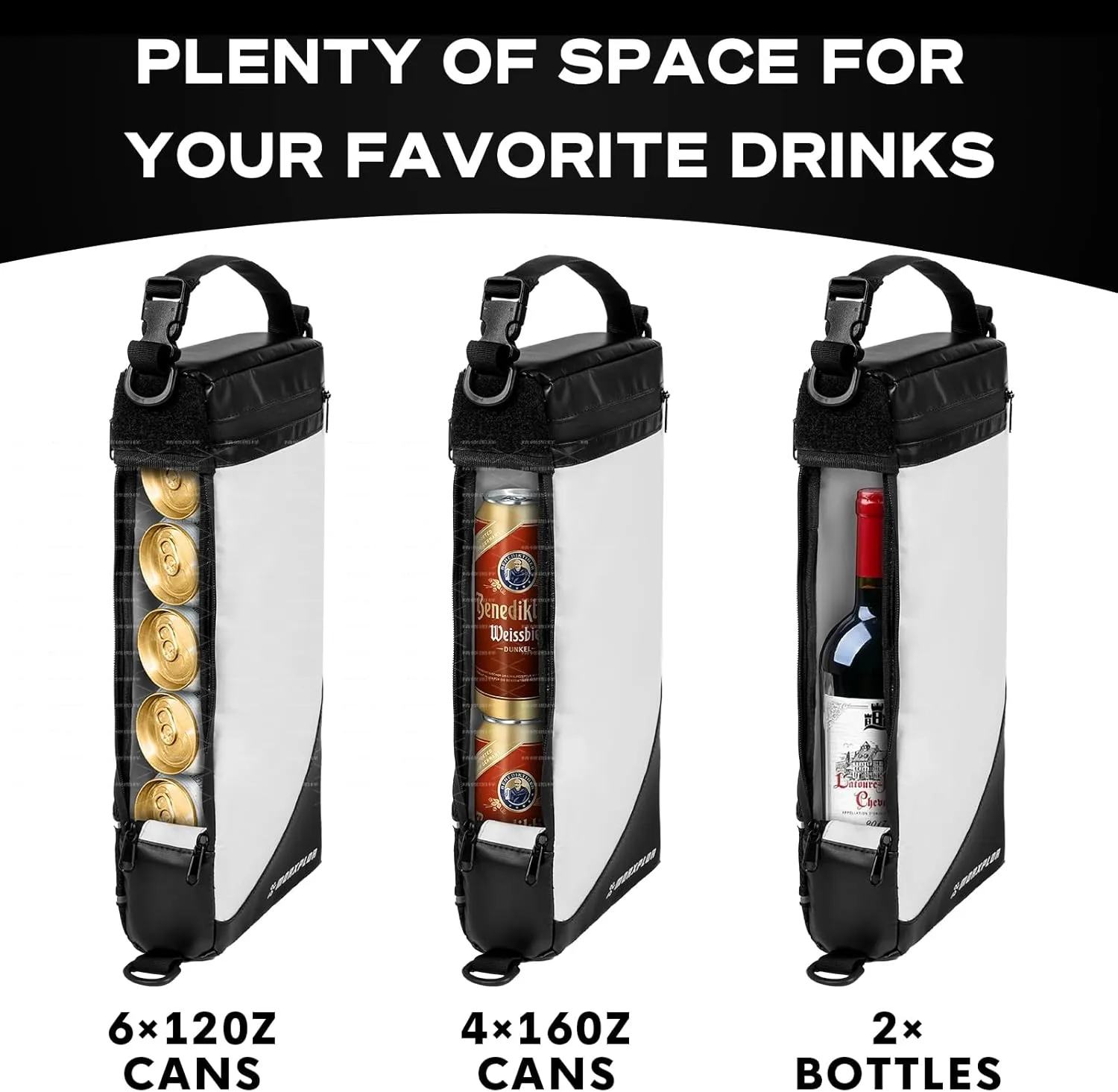 Golf Cooler Bag - 6 Can Insulated Beer Sleeve Soft Cooler, Small Hidden Golf Cart Accessories for Men,Golf Club Bag Accessories