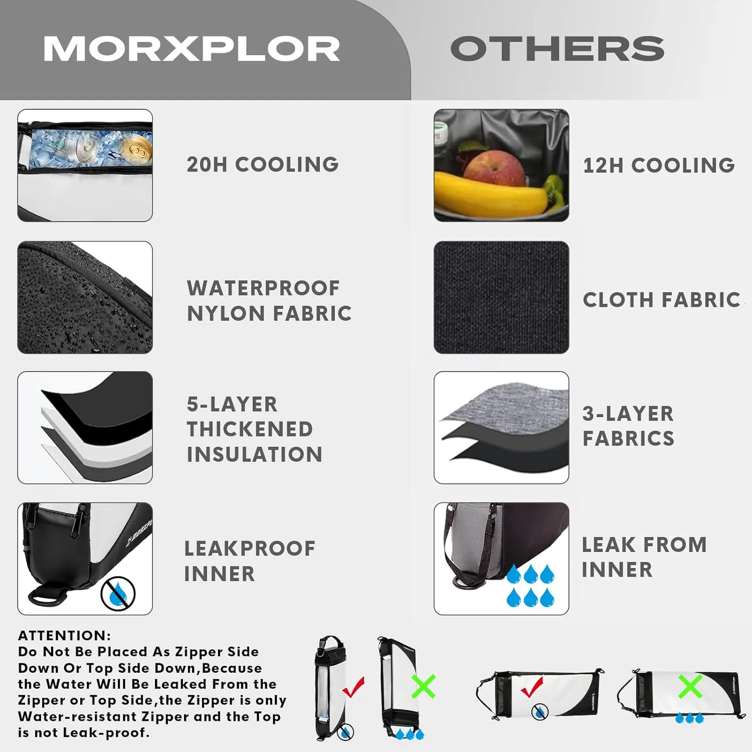 Golf Cooler Bag - 6 Can Insulated Beer Sleeve Soft Cooler, Small Hidden Golf Cart Accessories for Men,Golf Club Bag Accessories