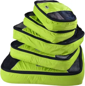 GOX Ultra Light 5 piece Packing Cubes Travel Luggage Organizer 1 Large 2 Medium 2 Small