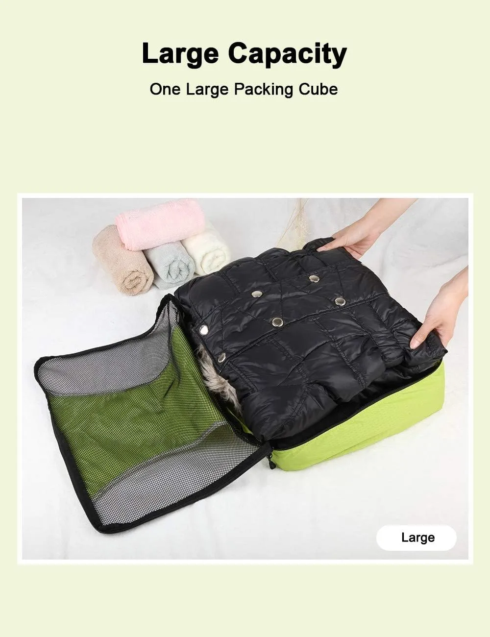 GOX Ultra Light 5 piece Packing Cubes Travel Luggage Organizer 1 Large 2 Medium 2 Small