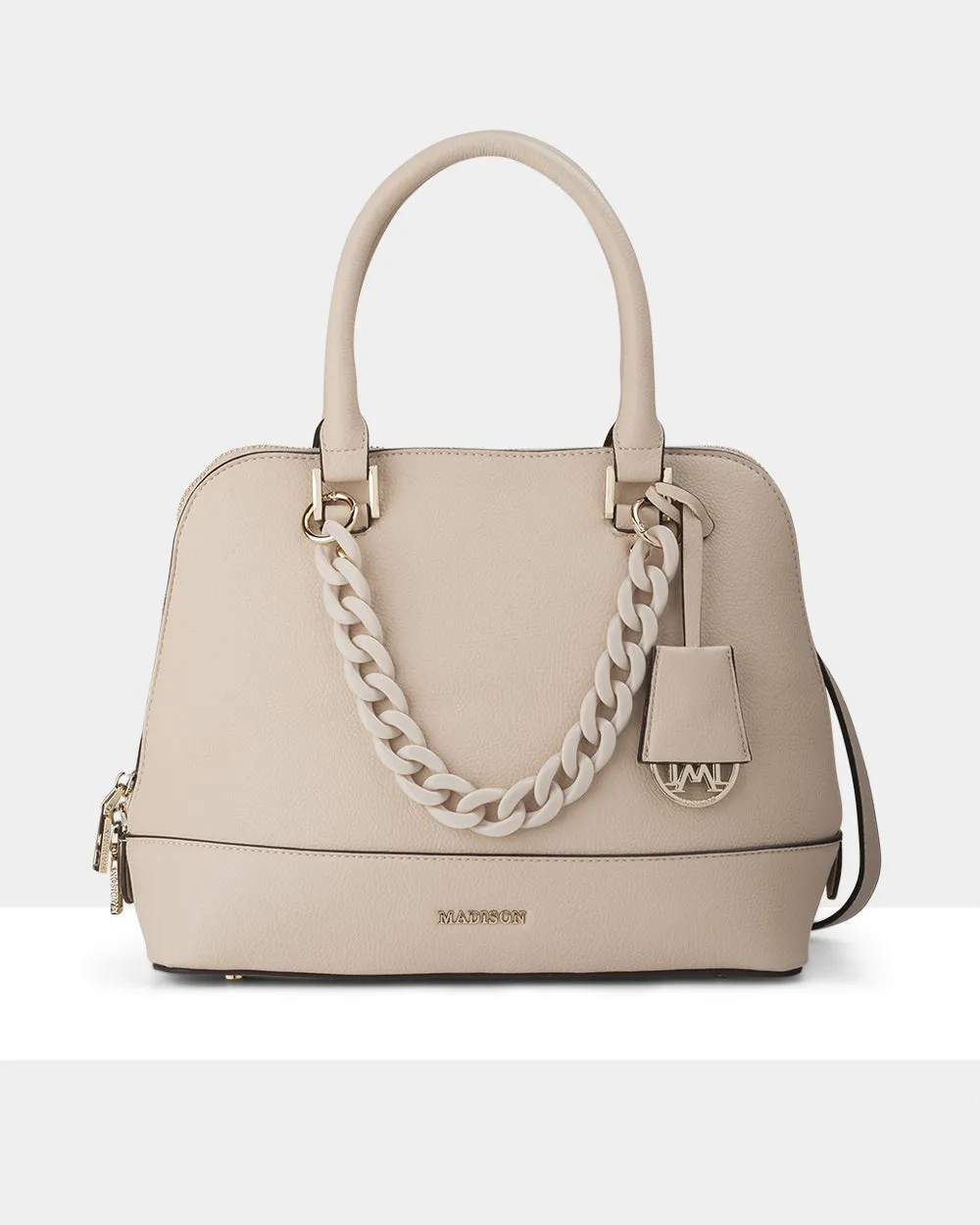 Grace Medium Dome Satchel Bag   Resin Chain