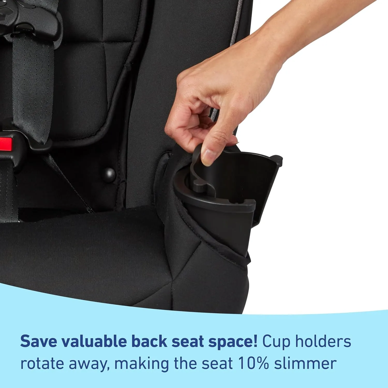 Graco Slimfit 3-in-1 Convertible Car Seat, Ultra-Space-Saving Design, Darcie 2.0, Suitable for Rear and Forward-Facing, Highback Booster Seat with 10-Position Headrest