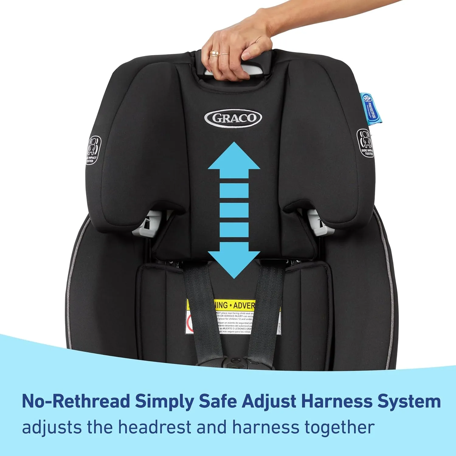 Graco Slimfit 3-in-1 Convertible Car Seat, Ultra-Space-Saving Design, Darcie 2.0, Suitable for Rear and Forward-Facing, Highback Booster Seat with 10-Position Headrest