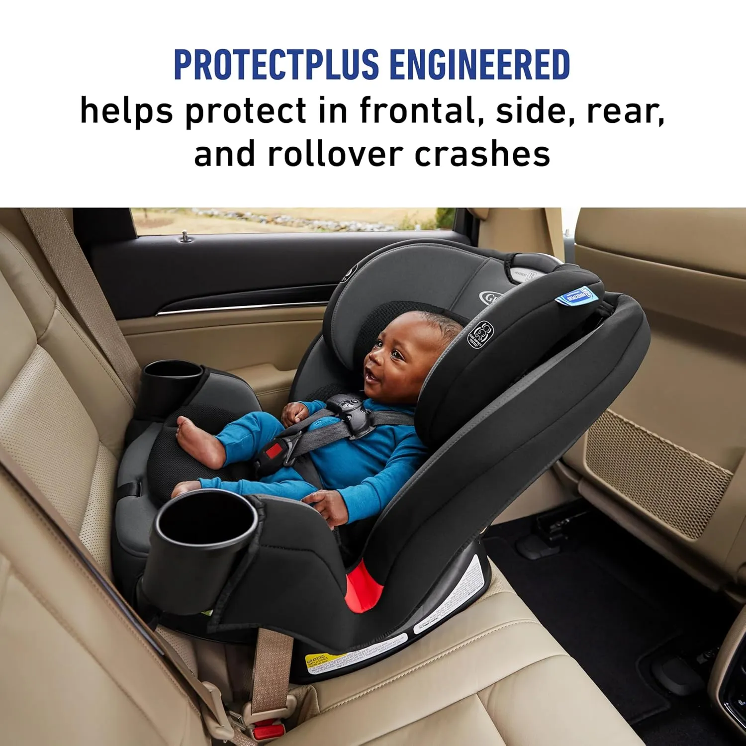 Graco TriRide 3-in-1 Convertible Car Seat - Highback Booster, Forward & Rear Facing Modes, Suitable from Newborn to Preschooler, Perfect for Long Journeys in Redmond Color