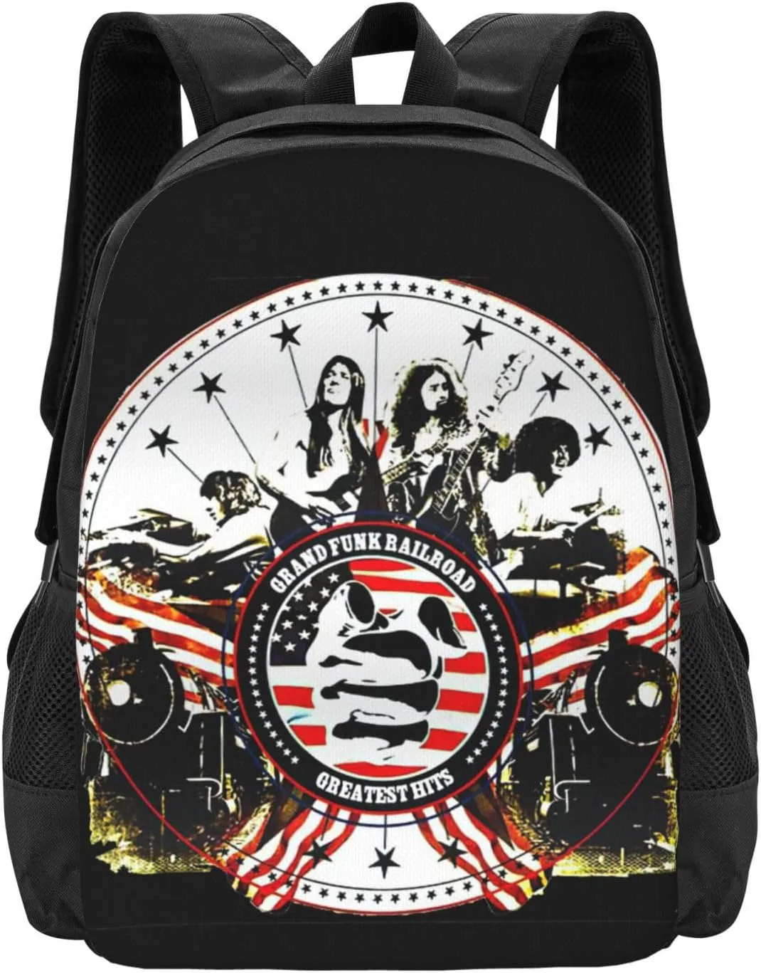 Grand Great Funk Artist Railroad Laptop Backpack Gym Bags Work Rucksack Comfortable Travel Bags Unisex Adult Casual Daypack for Hiking Notebook Bag