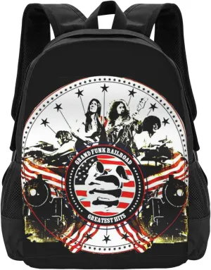 Grand Great Funk Artist Railroad Laptop Backpack Gym Bags Work Rucksack Comfortable Travel Bags Unisex Adult Casual Daypack for Hiking Notebook Bag