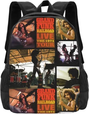 Grand Great Funk Artist Railroad Laptop Backpack Sport Bags Work Rucksack Comfortable Travel Bags Unisex Adult Casual Daypack for Picnic Computer Bag
