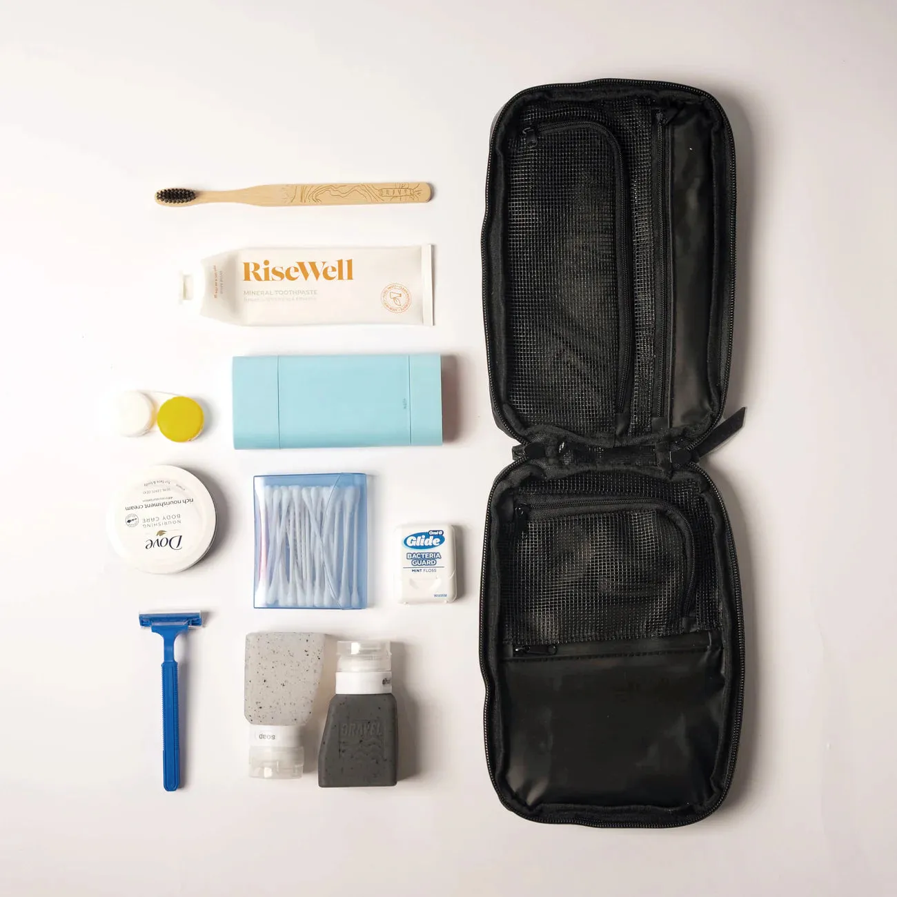 Gravel Travel Explorer Slim™ Toiletry Bag - Traveling Lighter - Black