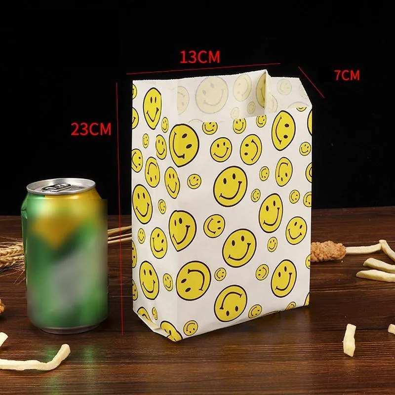 Greaseproof Takeaway Paper Bags 1000PCS 5Sizes 2Colours
