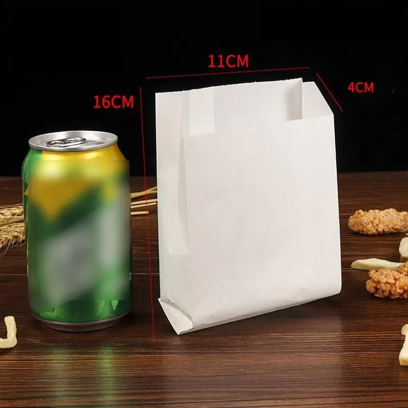 Greaseproof Takeaway Paper Bags 1000PCS 5Sizes 2Colours