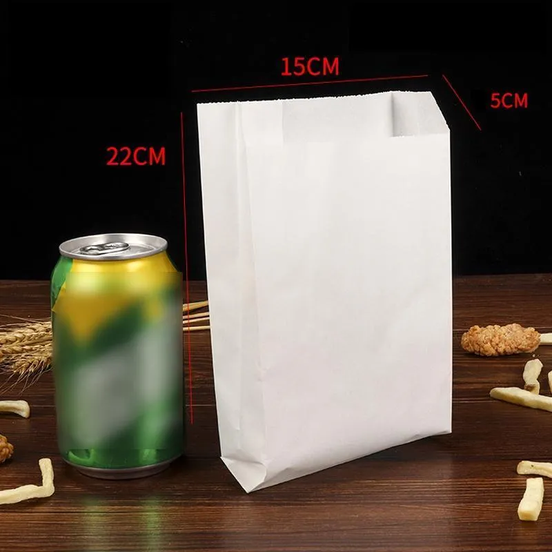 Greaseproof Takeaway Paper Bags 1000PCS 5Sizes 2Colours