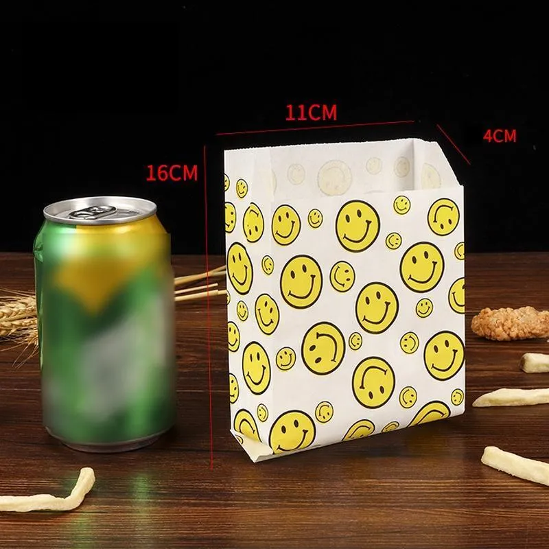 Greaseproof Takeaway Paper Bags 1000PCS 5Sizes 2Colours