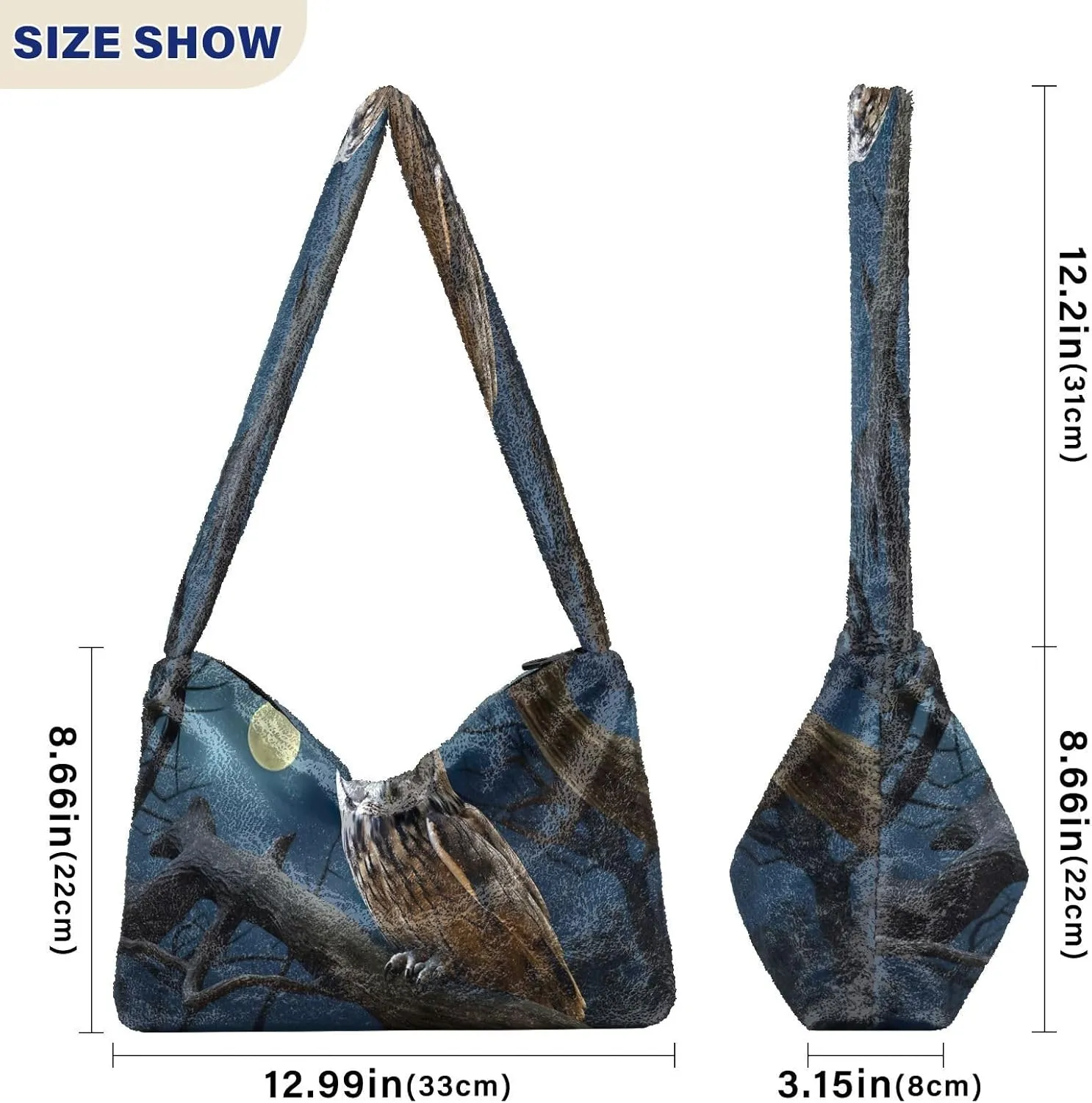 Green Leaves Modern Ladies Shoulder Handbags, Shoulder Tote Bag for Women, Autumn Handbags