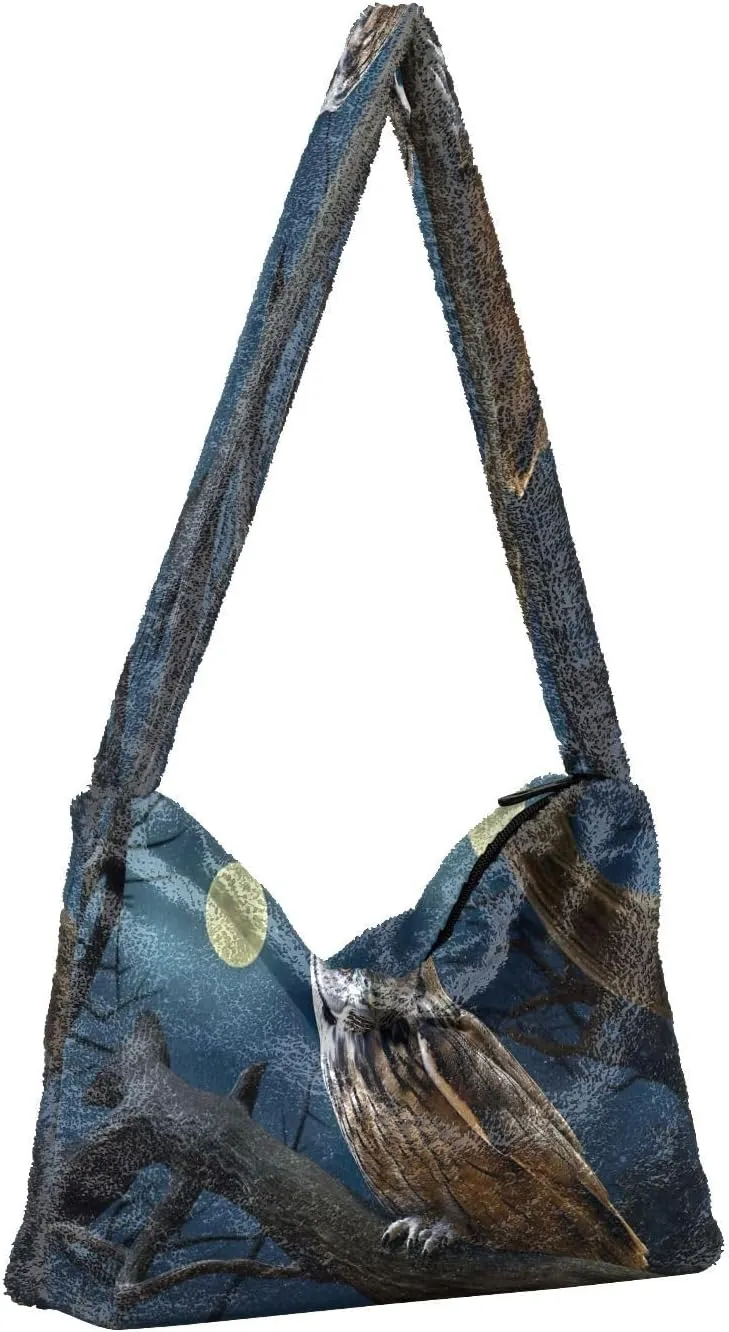 Green Leaves Modern Ladies Shoulder Handbags, Shoulder Tote Bag for Women, Autumn Handbags