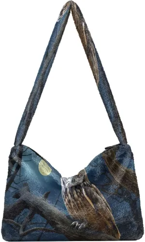 Green Leaves Modern Ladies Shoulder Handbags, Shoulder Tote Bag for Women, Autumn Handbags