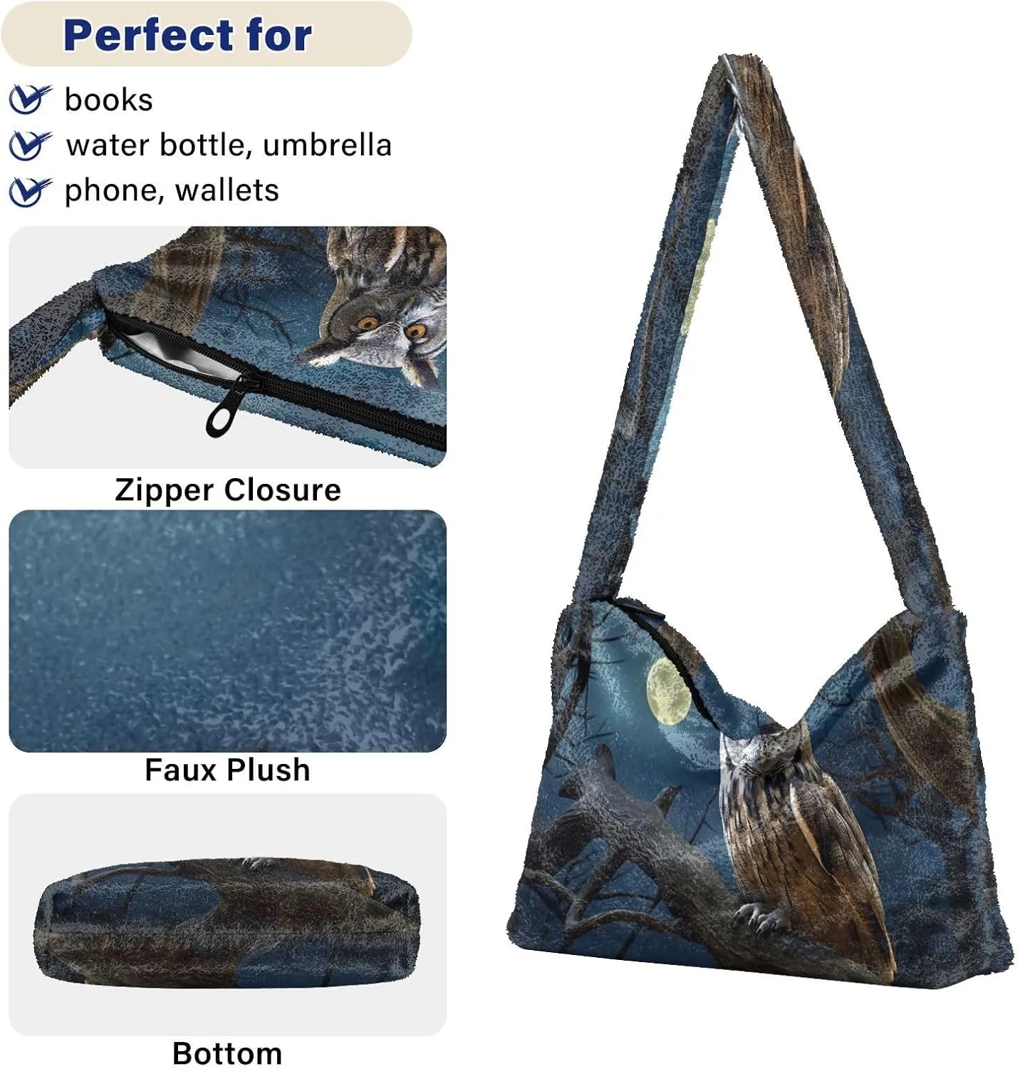 Green Leaves Modern Ladies Shoulder Handbags, Shoulder Tote Bag for Women, Autumn Handbags