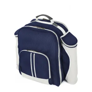 Greenfield Collection Midnight Blue Deluxe Picnic Hamper Backpack (4 person)