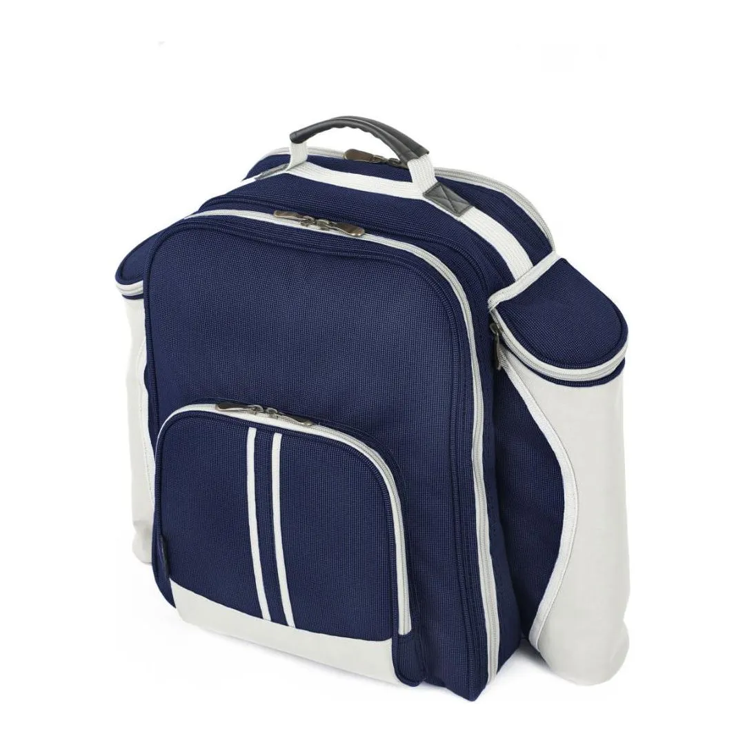 Greenfield Collection Midnight Blue Deluxe Picnic Hamper Backpack (4 person)