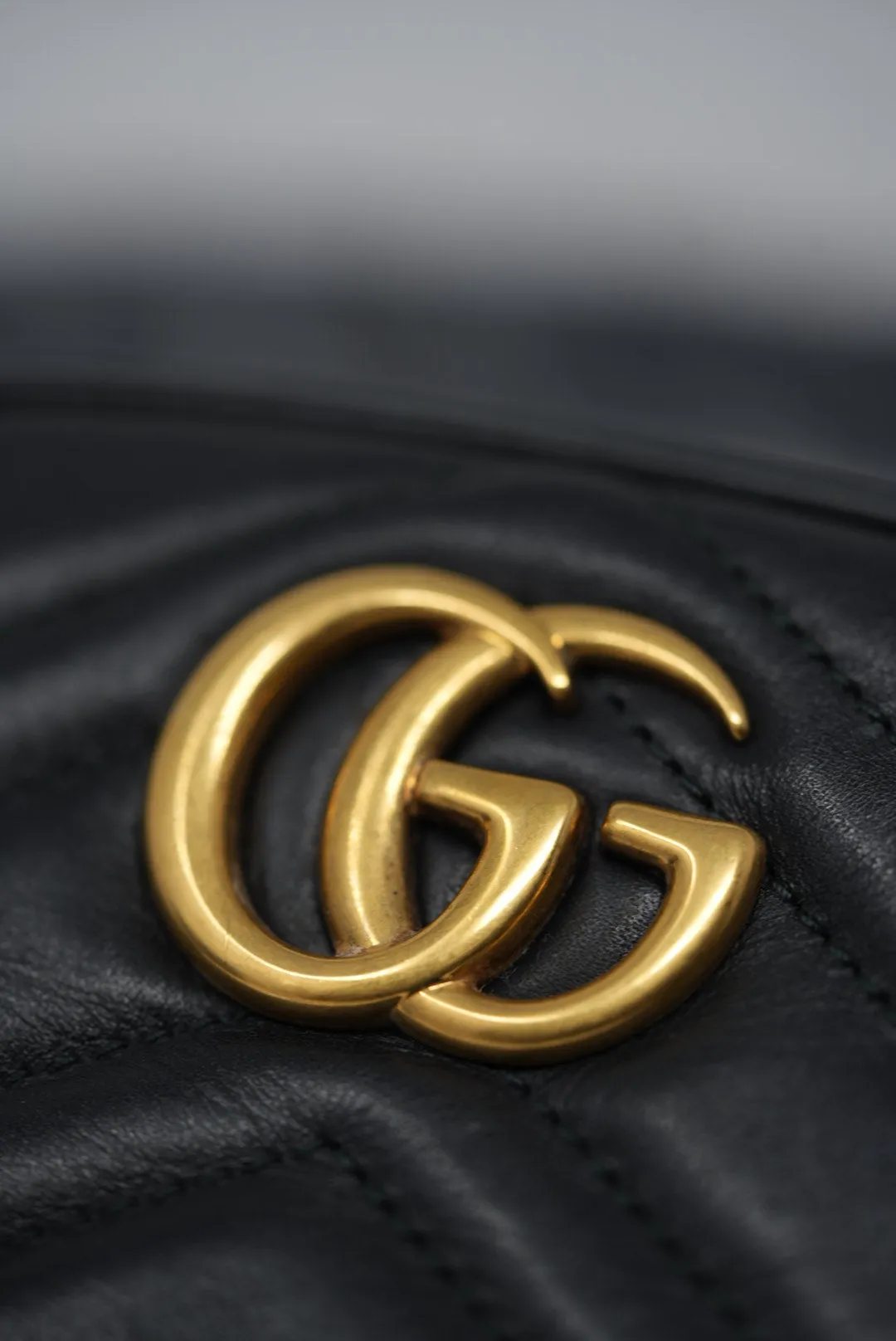 Gucci Black GG Marmont Belt Bag