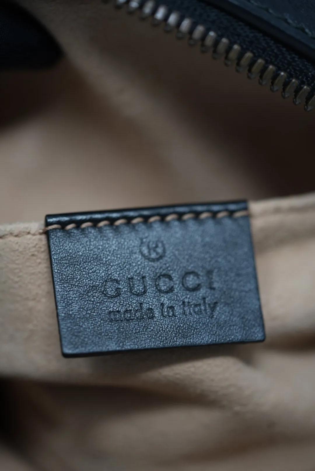 Gucci Black GG Marmont Belt Bag