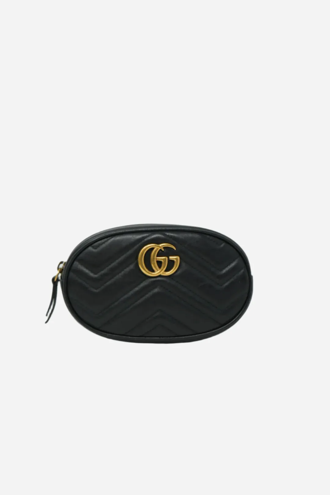 Gucci Black GG Marmont Belt Bag