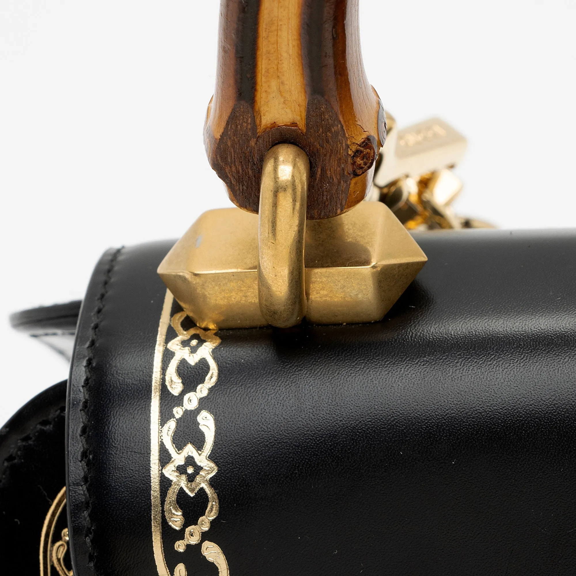 Gucci Leather Bamboo Thiara Small Top Handle Satchel (SHF-OVk4LV)