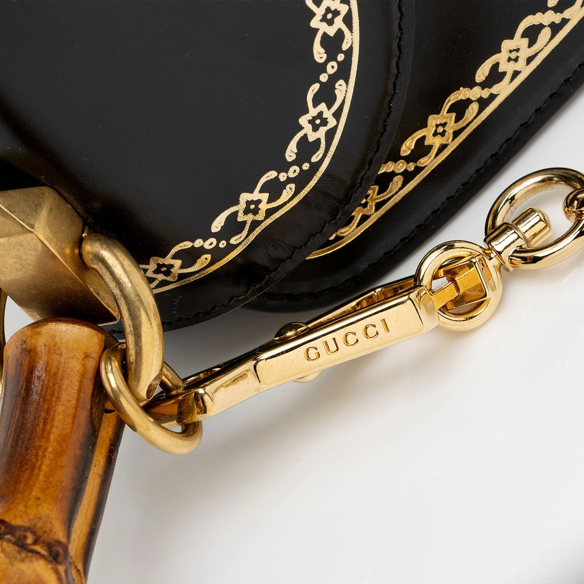 Gucci Leather Bamboo Thiara Small Top Handle Satchel (SHF-OVk4LV)