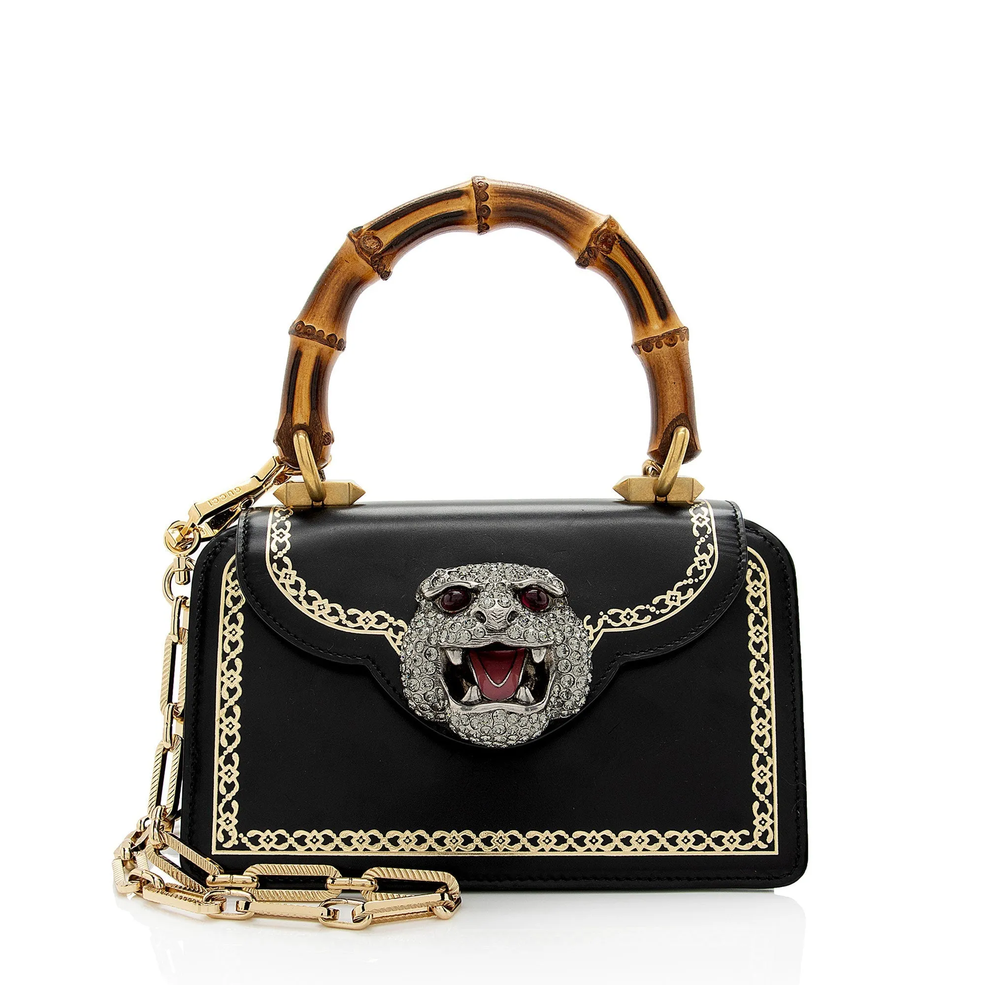 Gucci Leather Bamboo Thiara Small Top Handle Satchel (SHF-OVk4LV)