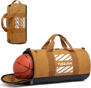 Gym Bag for Men Women with Wet Pocket & Shoe Compartment Travel Duffle Bag Man Sport Basketball Football Bag Weekend Overnight Duffel Bag Gym Tote bag 40L, Black