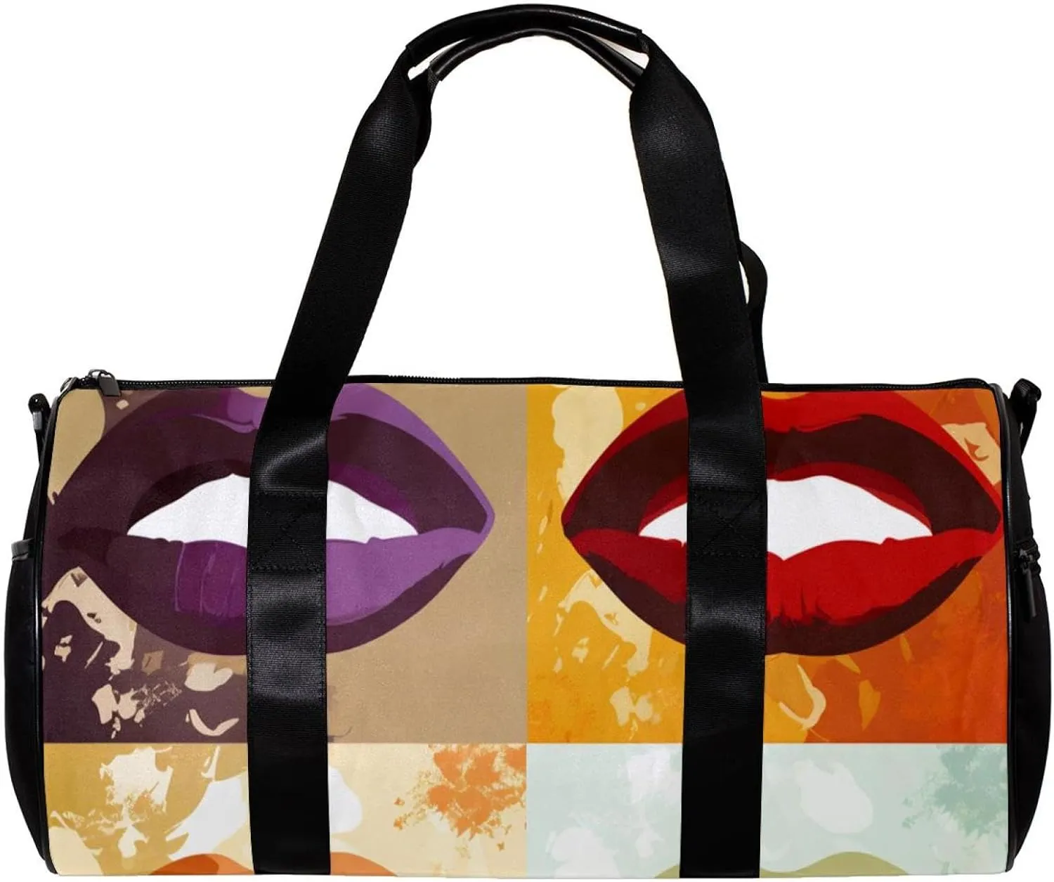 Gym Bags for Men,Travel Duffel Bags for Women,Abstract Kiss Modern Lips,Workout Bag