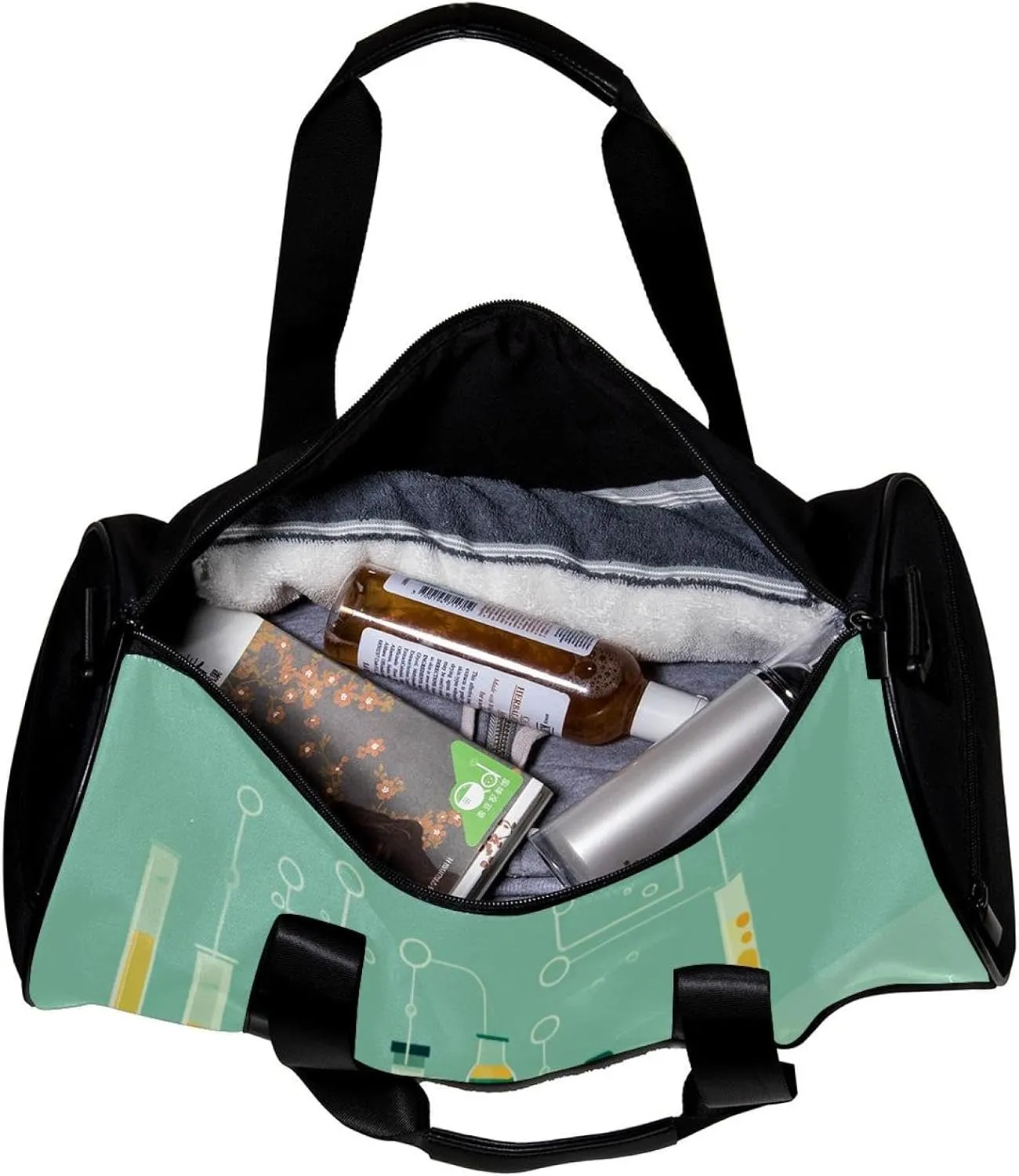 Gym Bags for Men,Travel Duffel Bags for Women,Cartoon Chemistry,Workout Bag