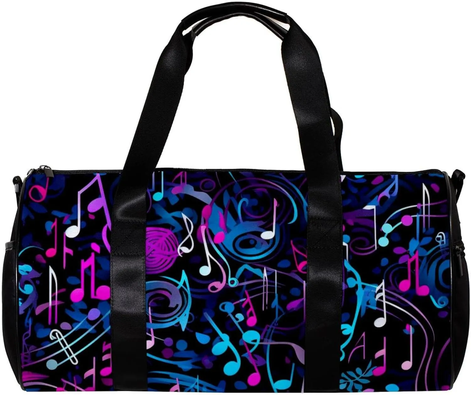 Gym Bags for Men,Travel Duffel Bags for Women,Colorful Musical Background Notes,Workout Bag