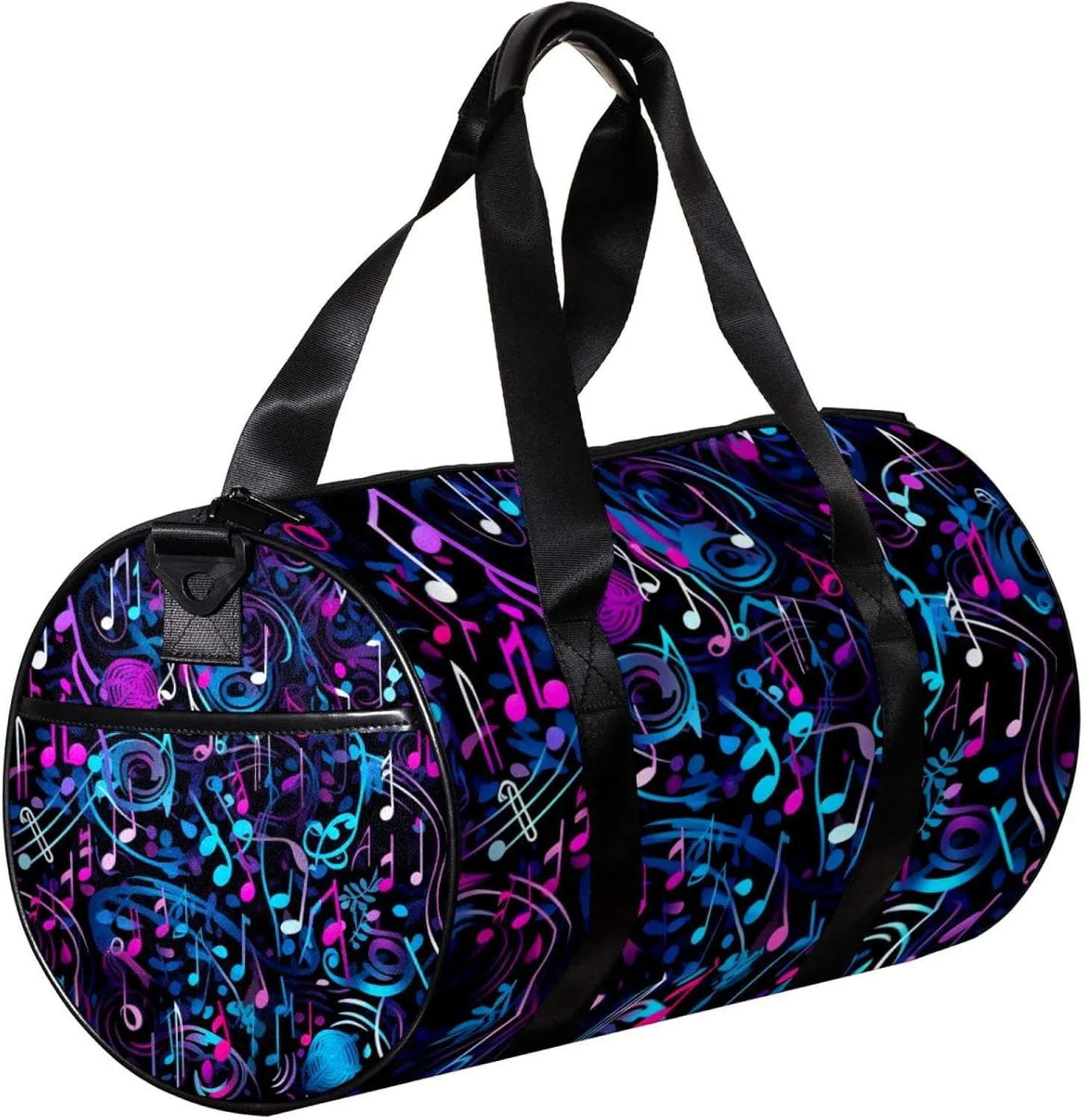 Gym Bags for Men,Travel Duffel Bags for Women,Colorful Musical Background Notes,Workout Bag