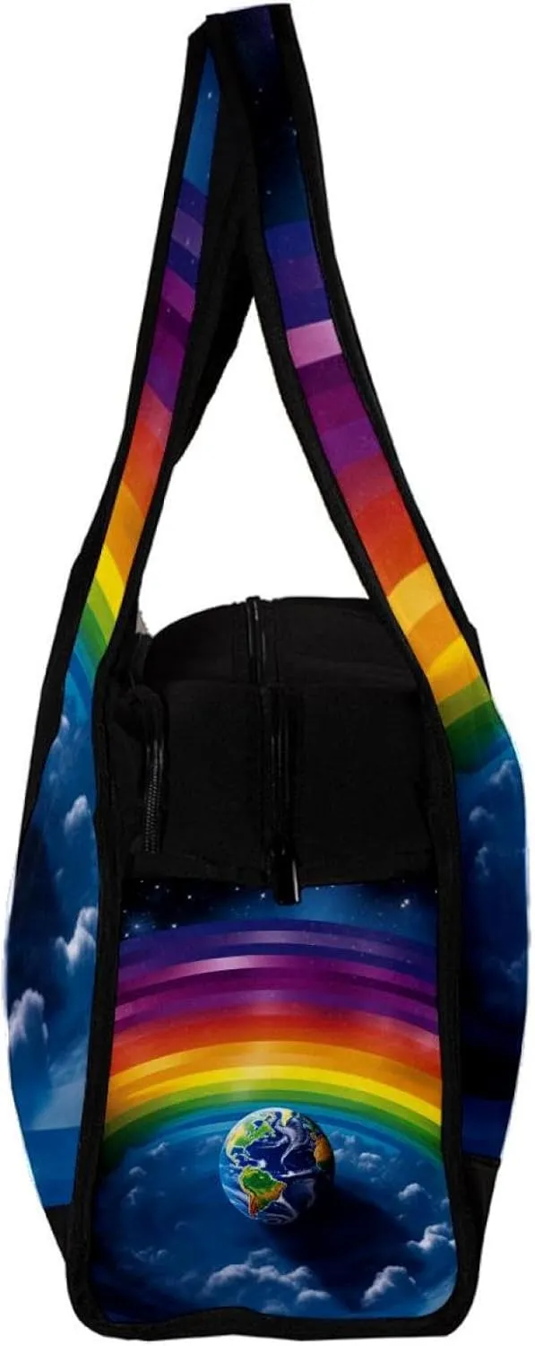 Gym Bags for Men,Travel Duffel Bags for Women,Earth Starry Universe Space,Workout Bag