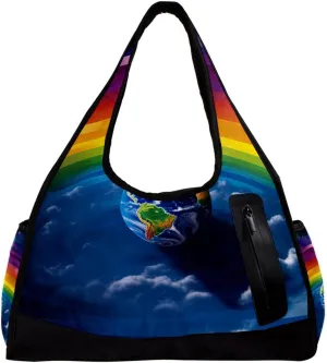 Gym Bags for Men,Travel Duffel Bags for Women,Earth Starry Universe Space,Workout Bag