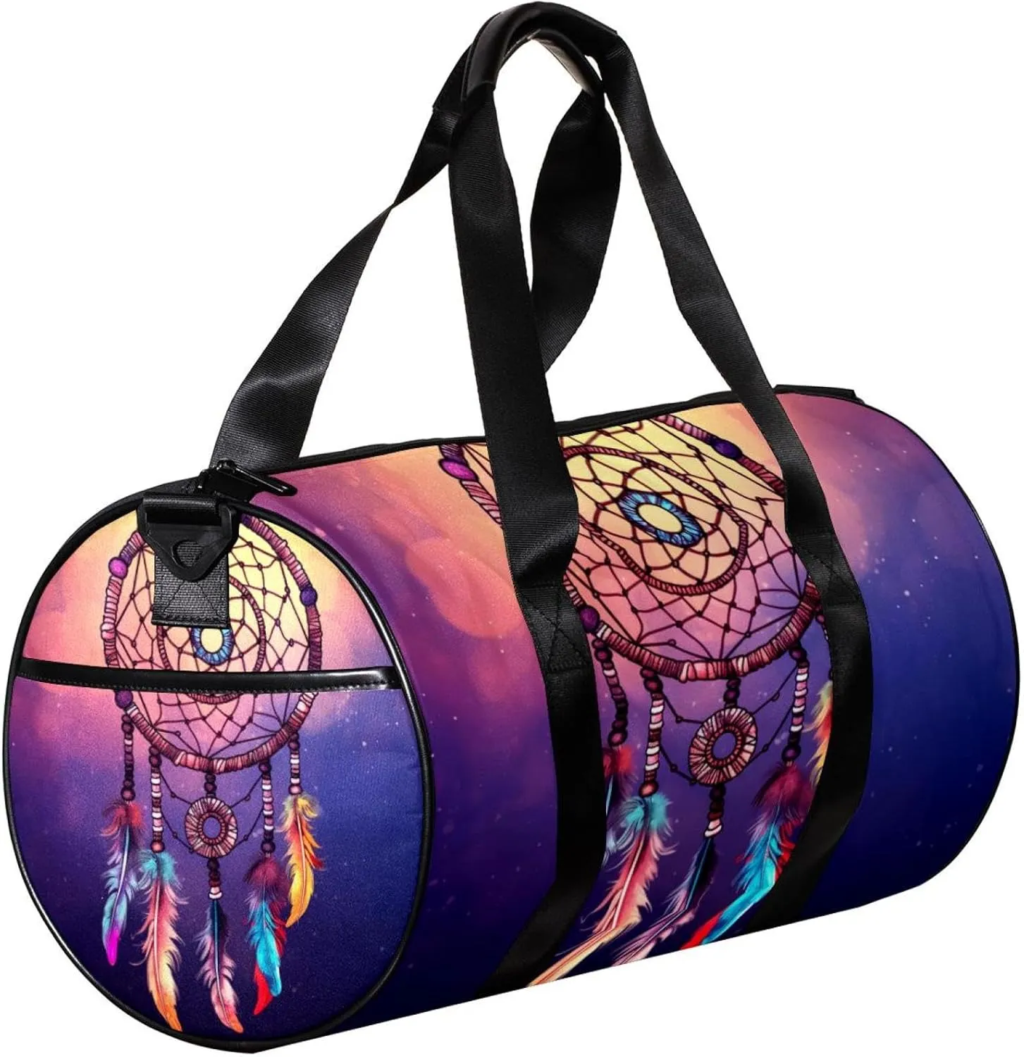 Gym Bags for Men,Travel Duffel Bags for Women,Ethnic Style Feather Dream Catcher,Workout Bag