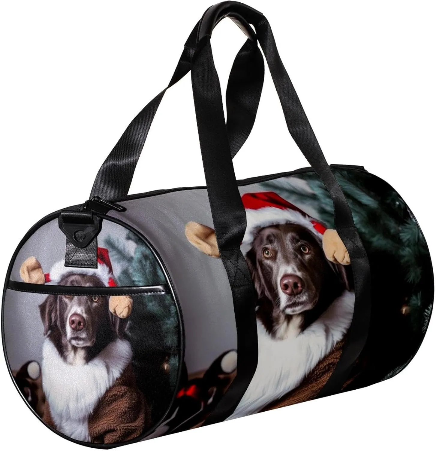 Gym Bags for Women,Duffle Bag for Travel,Christmas Puppy Dog,Gym Bag for Men
