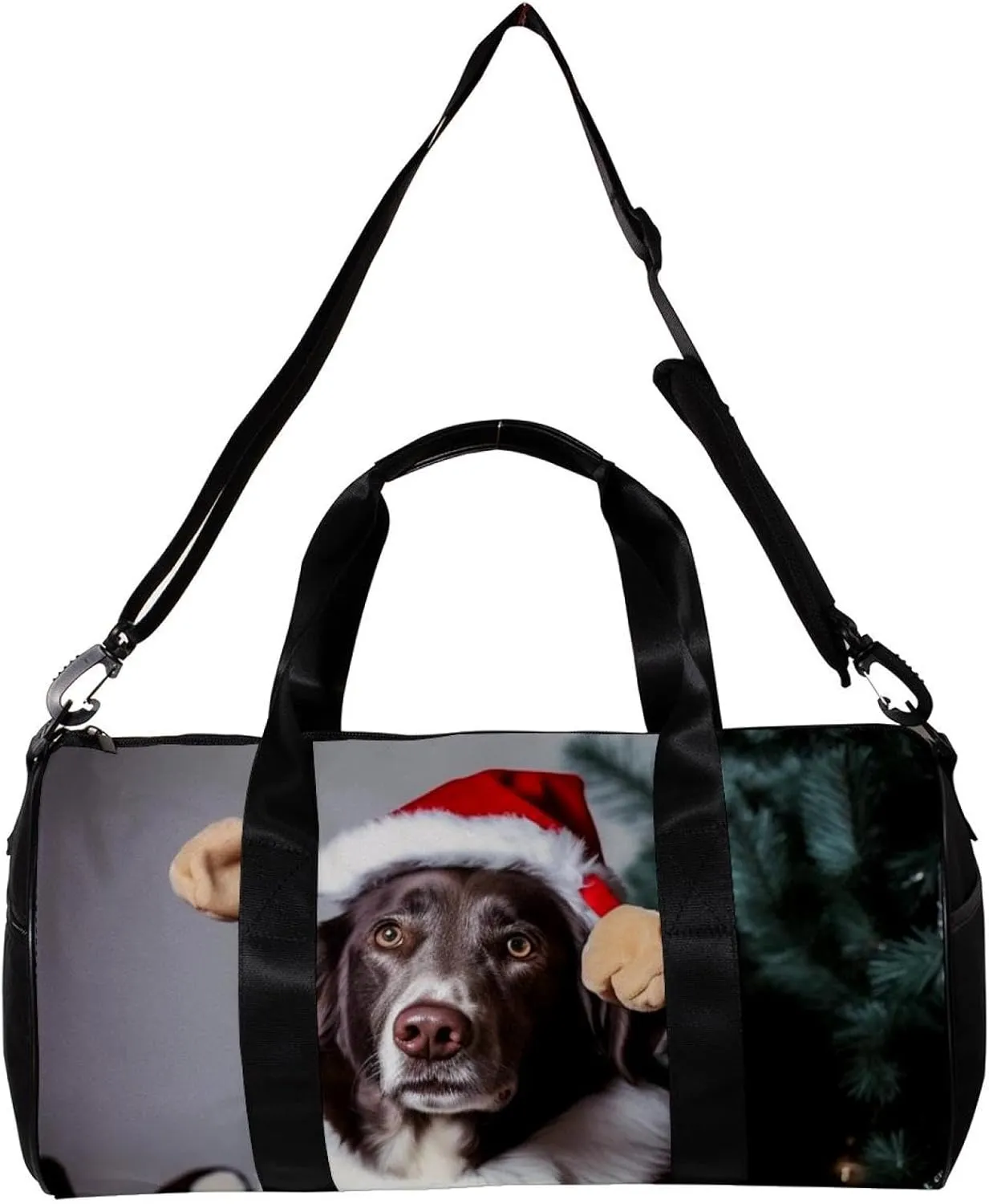 Gym Bags for Women,Duffle Bag for Travel,Christmas Puppy Dog,Gym Bag for Men