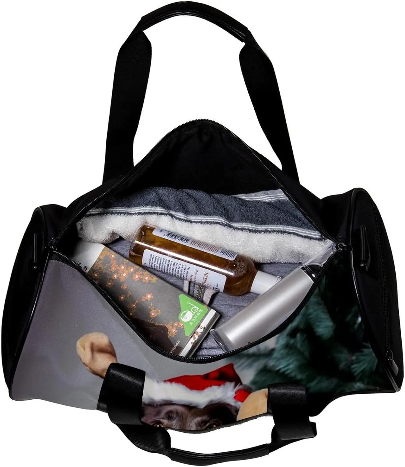 Gym Bags for Women,Duffle Bag for Travel,Christmas Puppy Dog,Gym Bag for Men