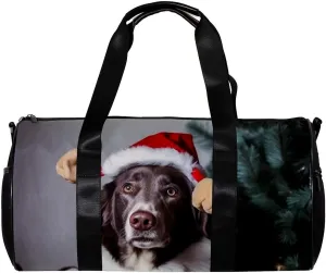 Gym Bags for Women,Duffle Bag for Travel,Christmas Puppy Dog,Gym Bag for Men